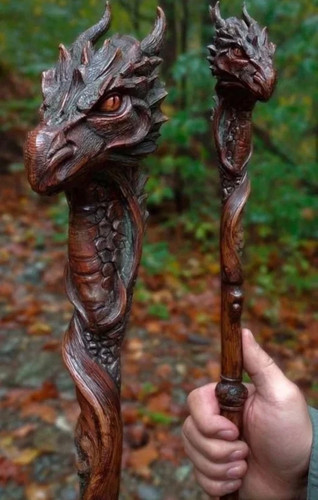 Art wooden walking - walking, stick