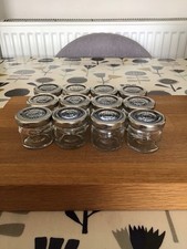 12 Miniature EMPTY Jam Jars Wilkin & Son Ltd Tiptree,Size 28gram ,washed Used.