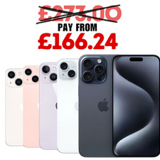 Apple iPhone 15/15 Pro/16/16 Pro Max/14/13/12 Unlocked Smartphone Pristine A++