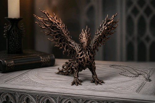 Shadowflame phoenix ornament - phoenix,