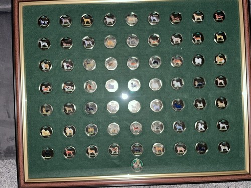 Crufts coins mounted - coins,