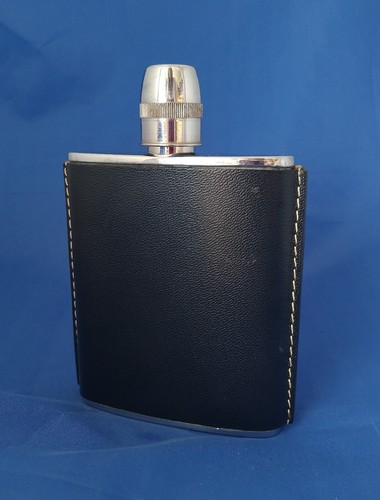 Hip flask leather stainless - hip,