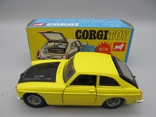 Corgi Toys,No 345 MG Competition in Yellow in Original Card Box, Old Shop Stock.