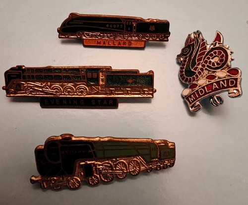 Vintage railway pin badges - vintage,