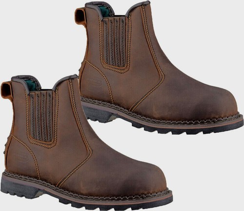 Mens pull leather rigger - on,