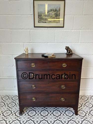 Antique regency mahogany chest - antique,