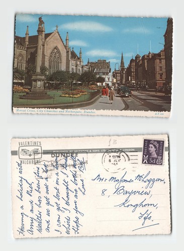 Vintage postcard mercat cross - vintage,