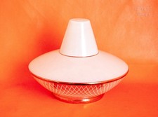 White Glass Pendant UFO