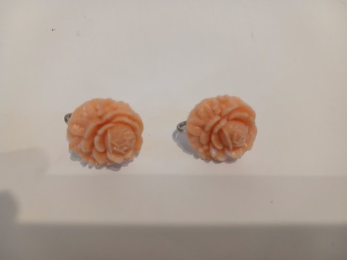 Vintage pink screw back - vintage,
