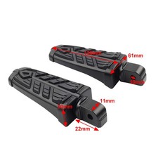 Black Rear Pillion Foot Pegs
