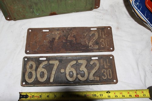 1930 illinois license - 2x,