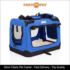 Fabric Dog Crate 50cm Blue by