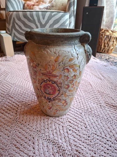 Vintage italian ceramic urn - vintage,