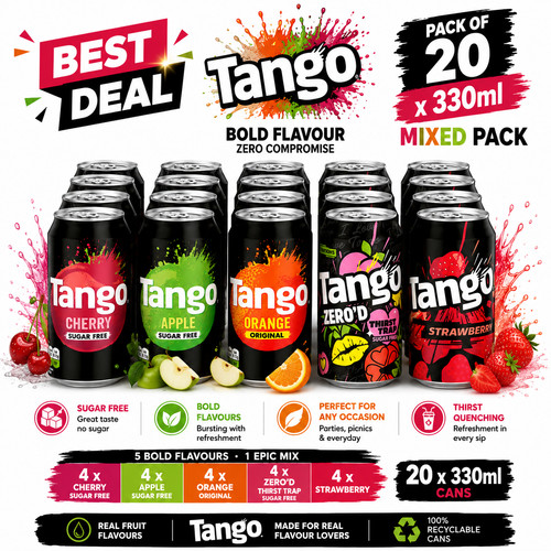 Tango mixed case soft drinks - tango,