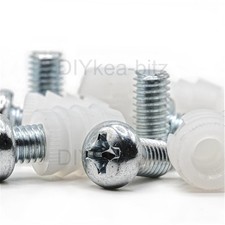 4 IKEA 102267 Plastic Sleeves Bed Slat Support & 4 Screws 105163 MALM SONGESAND