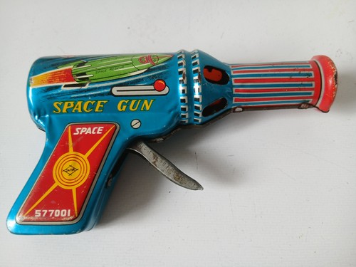 Original space gun tin toy - original,