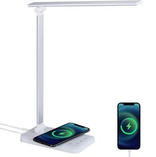 LED Desk Lamp with Wireless Charging and USB Port 5V 3000K - 6500K PH376