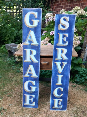 Rustic painted garage service - painted,