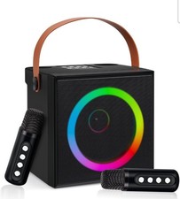 SOPPY Karaoke Machine for Adults & Kids with Dynamic Lights. Portable Bluetooth 