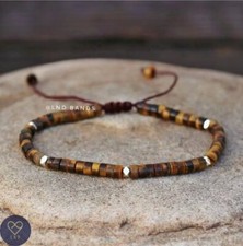 Tiger Eye 2x4mm Bead Bracelet
