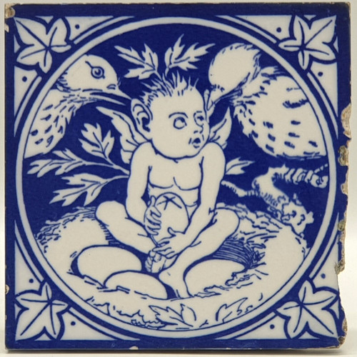 Arts crafts minton tile blue - arts,