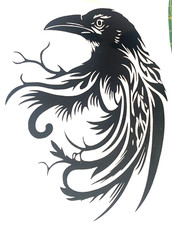 1x Crow Raven Bird Vinyl