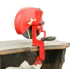 Antique or vintage Bean Slicer c1940 Iron Cutter Clamp on mill Bonensnijder