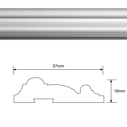 Sample dado rail plain - rail, plain-white