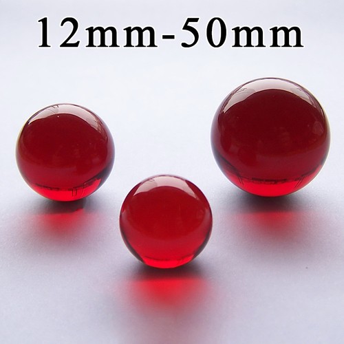 50mm red glass - glass, marbles