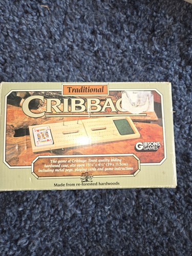 Vintage cribbage set wooden - set, in