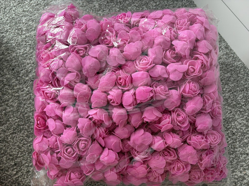 Artificial pink foam roses