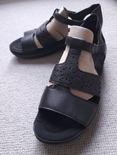 Rieker Ladies New Leather Sandals 64865-01 UK Size 6.5 EU 40 (24,5-25 cm)