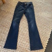 Michael Kors Women's Bootcut Jeans Navy Blue, Cotton, US Size 4, EU 27 L31