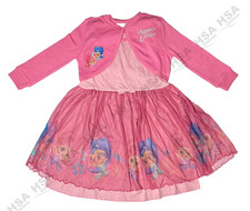 Girls Fancy Pink Party Dress with netting & Cardigan Top, Outfit, Christmas gift