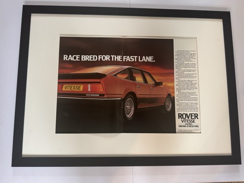 Original framed vintage rover - framed,