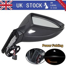 Right Driver Side Power Fold Heated Wing Door Mirror For VW Golf Mk7 2012-2020