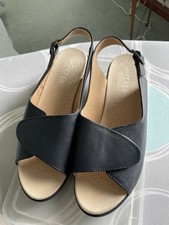 Hotter Sandals, Dark Navy, Size 5.5, Extra Wide (F Fitting)