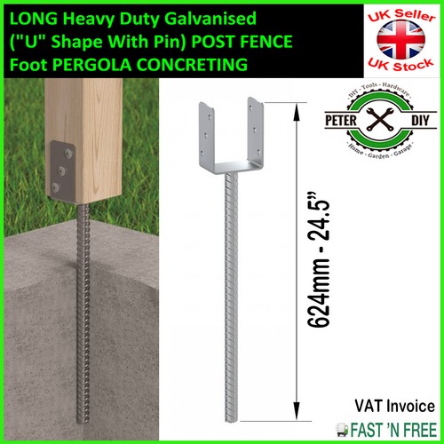 Long heavy duty galvanised - heavy, galvanised("u"