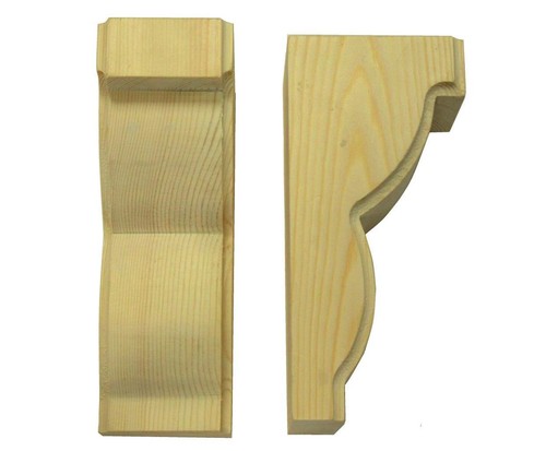 Wooden corbels timber shelf - wooden,