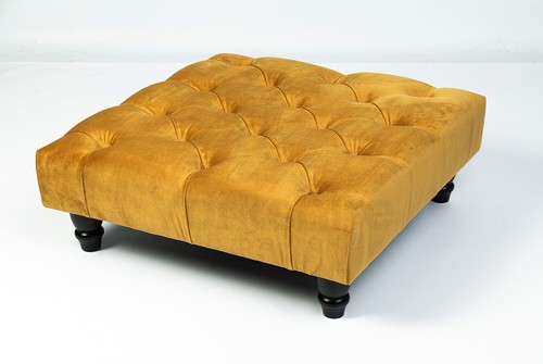 Upholstered footstool pouffe - footstool,