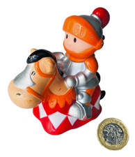 Action Figure Toy HappyLand Knight on Horse Teeny Town Vintage ncb