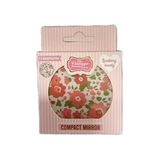 The Vintage Cosmetic Company Berry Periwinkle Compact Mirror 2xMagnification. 