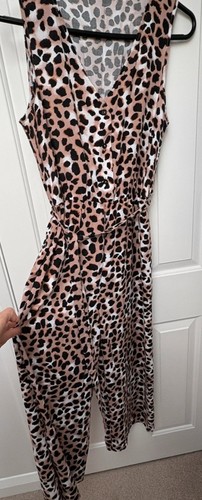 Leopard print jumpsuit - print, size