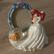 Disney Ariel Little Mermaid Picture Frame & mini snow Globe castle figurine vgc 