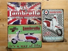 3 x RETRO METAL SIGNS  A4 30cm