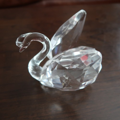 Heavy glass swan - glass,
