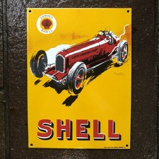 shell enamel sign