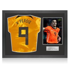 Robin Van Persie Signed Holland 2022-23 Football Shirt. Icon Frame