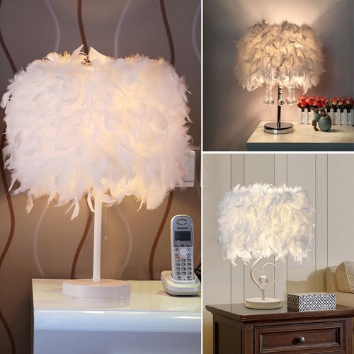 Fluffy white feather table - fluffy,