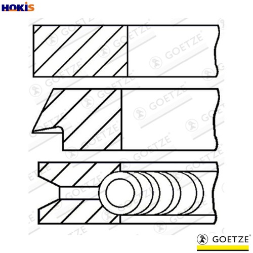 Piston ring kit - piston,
